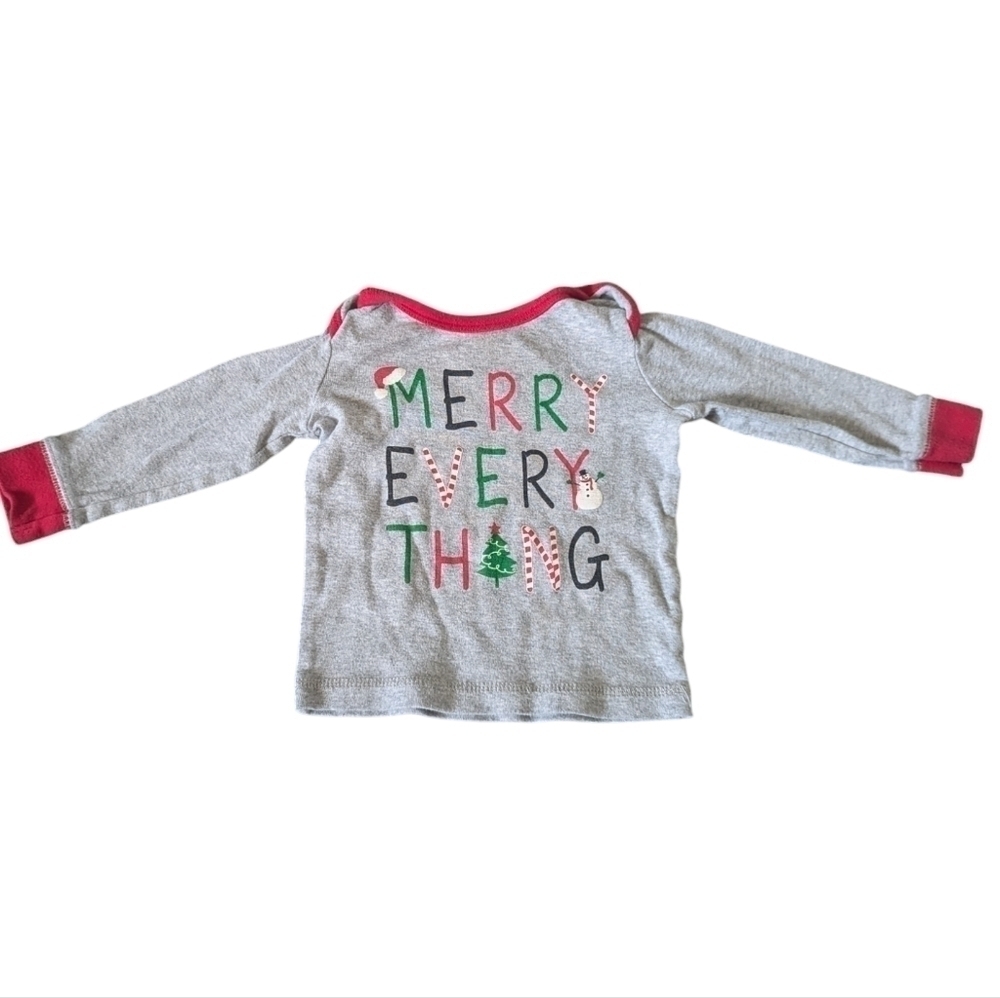 5/$15 Baby Boy/Girl George Christmas Long Sleeve Shirt-6-12 Months-Santa/Snowman